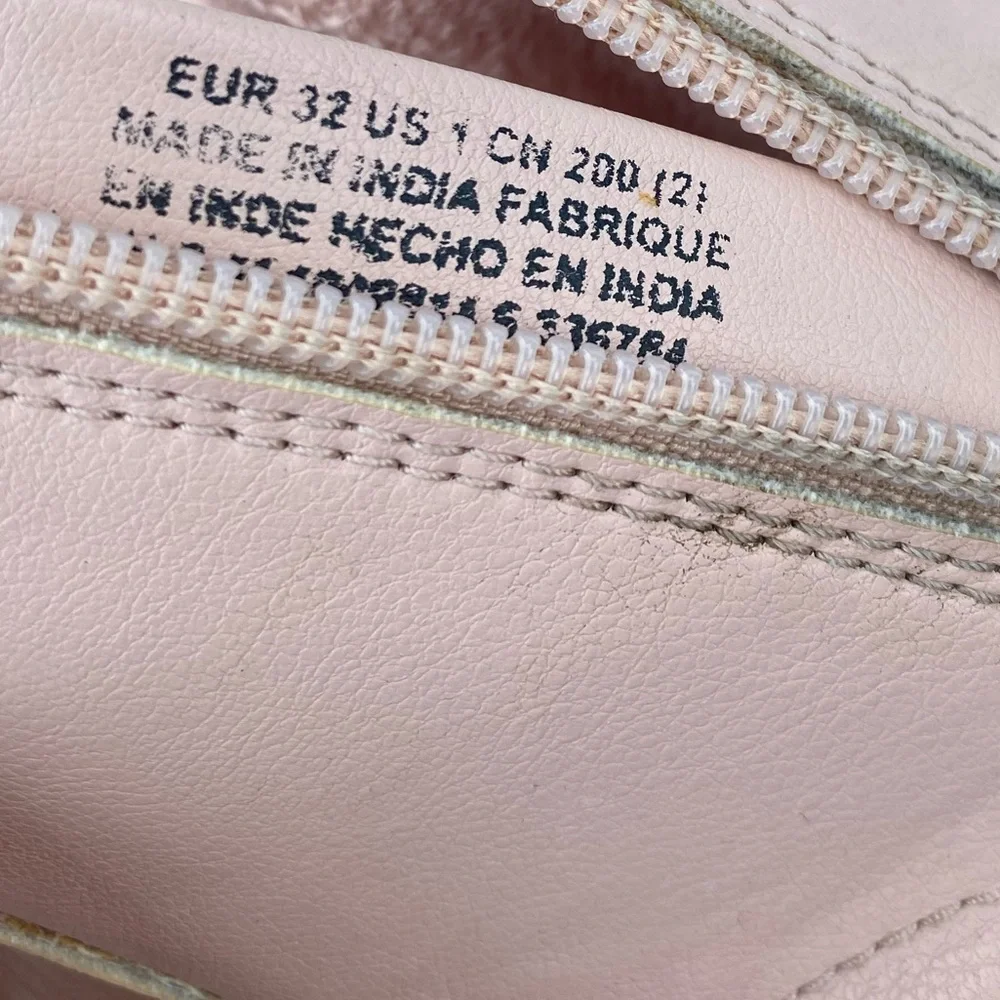 H&M Pale Pink Lace-Up Ankle Combat Boots